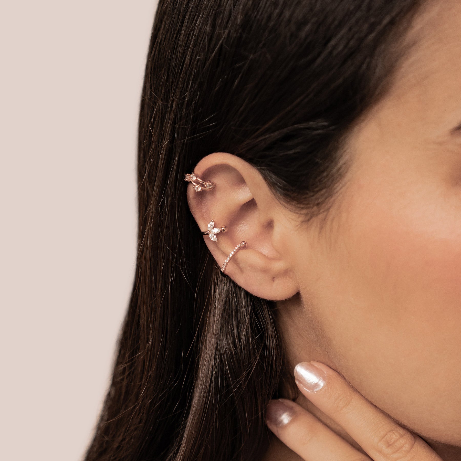 Ear Cuff Set Sterling Silver